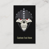 Carte De Visite Conception de crâne de casque de motard pour des (Dos)