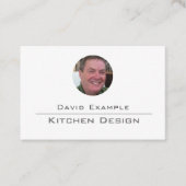 Carte De Visite Conception de cuisine avec photo du support (Devant)