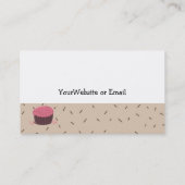 Carte De Visite Conception de Cupcake Rose (Dos)