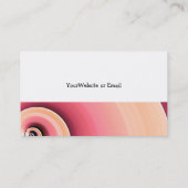 Carte De Visite Conception de Cupcake Rose Sucré (Dos)