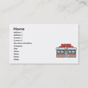Carte De Visite conception de diner rétro