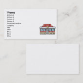 Carte De Visite conception de diner rétro (Devant / Derrière)