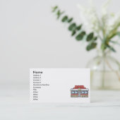 Carte De Visite conception de diner rétro (Debout devant)