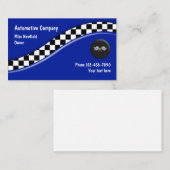 Carte De Visite Conception de drapeau de course automobile (Devant / Derrière)