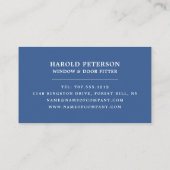 Carte De Visite Conception de fenêtres, Fenêtre & Porte Fitter Com (Dos)