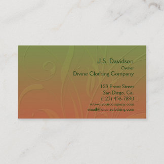 Carte De Visite Conception de feuille assez florale