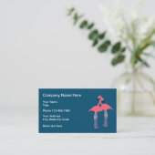 Carte De Visite Conception de flamant rose (Debout devant)