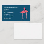 Carte De Visite Conception de flamant rose (Devant / Derrière)