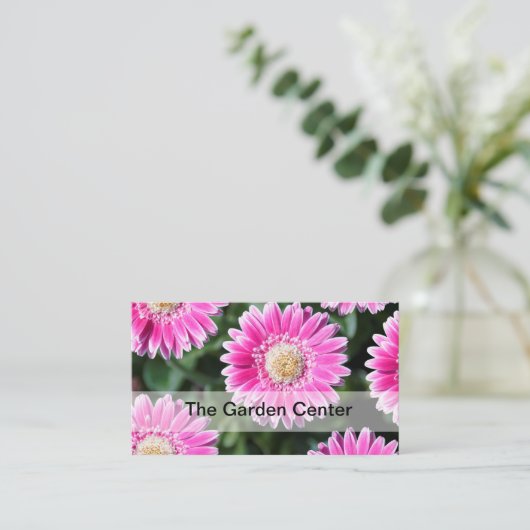 Carte De Visite Conception de fleur de jardinerie (Debout devant)
