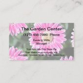 Carte De Visite Conception de fleur de jardinerie (Dos)