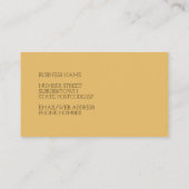 Carte De Visite Conception de fleur de moutarde (Dos)