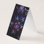 Carte De Visite Conception de fleur fractale abstraite. (Devant)