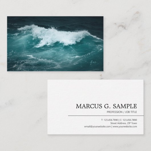 Carte De Visite Conception de flux d'eau (Devant / Derrière)