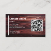 Carte De Visite Conception de gabarits de menuiserie Code QR pour (Devant)