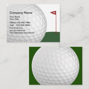 Carte De Visite Conception de Golf 18 Trous