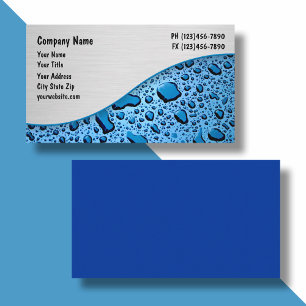 Carte De Visite Conception de gouttes d'eau pour service de nettoy