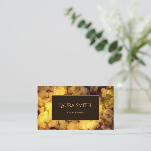 Carte De Visite Conception de gradient de style de Bokeh (Debout devant)