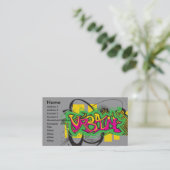 Carte De Visite conception de graffiti urbain (Debout devant)
