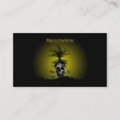 Carte De Visite Conception de Halloween avec le crâne et l'arbre (Dos)