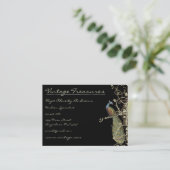 Carte De Visite Conception de la flèche de la feuille de paon (Debout devant)