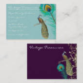 Carte De Visite Conception de la flèche de la feuille de paon (Devant / Derrière)