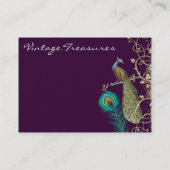 Carte De Visite Conception de la flèche de la feuille de paon (Dos)