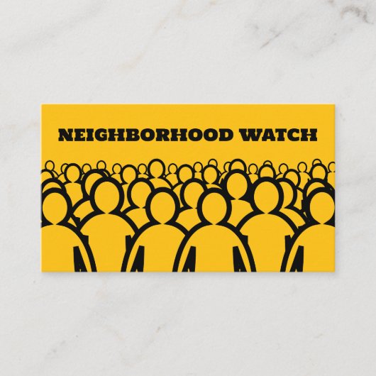 Carte De Visite Conception de la foule, Communauté de surveillance (Devant)