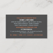 Carte De Visite Conception de la fourgonnette de déménagement, soc (Dos)