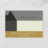 Carte De Visite Conception de la maison Abstraite professionnelle (Dos)