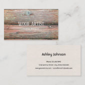 Carte De Visite Conception de la texture du bois (Devant / Derrière)