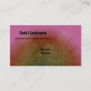 Carte De Visite Conception de l'aménagement paysager de la silhoue