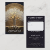 Carte De Visite Conception de l'Arbre de Lumière Éternelle | Arbre (Devant / Derrière)