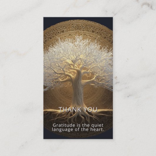 Carte De Visite Conception de l'Arbre de Lumière Éternelle | Arbre (Devant)