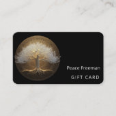 Carte De Visite Conception de l'Arbre de Lumière Éternelle | Arbre (Devant)