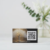 Carte De Visite Conception de l'Arbre de Lumière Éternelle | Arbre (Debout devant)