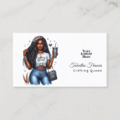 Carte De Visite Conception de l'artisanat afro-américain de la rei (Devant)