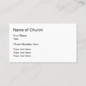 Carte De Visite Conception de l'église du phare Pittoresque (Dos)