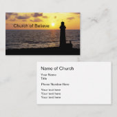 Carte De Visite Conception de l'église du phare Pittoresque (Devant / Derrière)