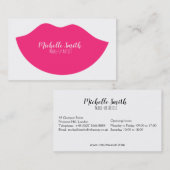 Carte De Visite Conception de lèvres roses chaudes Maquettiste (Devant / Derrière)