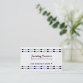 Carte De Visite Conception de lien moderne bleu et chocolat (Debout devant)