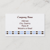 Carte De Visite Conception de lien moderne bleu et chocolat (Dos)