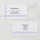 Carte De Visite Conception de liens rose et bleu (Devant / Derrière)