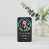 Carte De Visite Conception de l'image de marque d'un salon de tato (Debout devant)