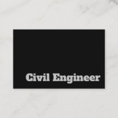 Carte De Visite Conception de l'ingénieur civil gras et clair (Devant)