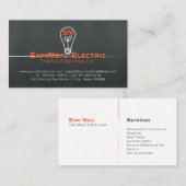 Carte De Visite Conception de logo d'ampoule d'électricien (Devant / Derrière)