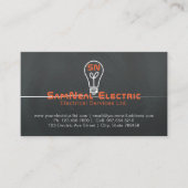 Carte De Visite Conception de logo d'ampoule d'électricien (Devant)