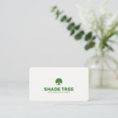 Carte De Visite Conception de logo d'arbre ombragé | Couleur modif (Debout devant)