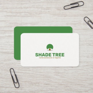 Carte De Visite Conception de logo d'arbre ombragé | Couleur modif