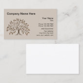Carte De Visite Conception de logo d'arbre professionnel (Devant / Derrière)