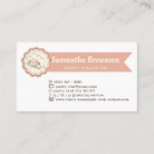Carte De Visite Conception de logo de chef pâtissier de casquette (Dos)